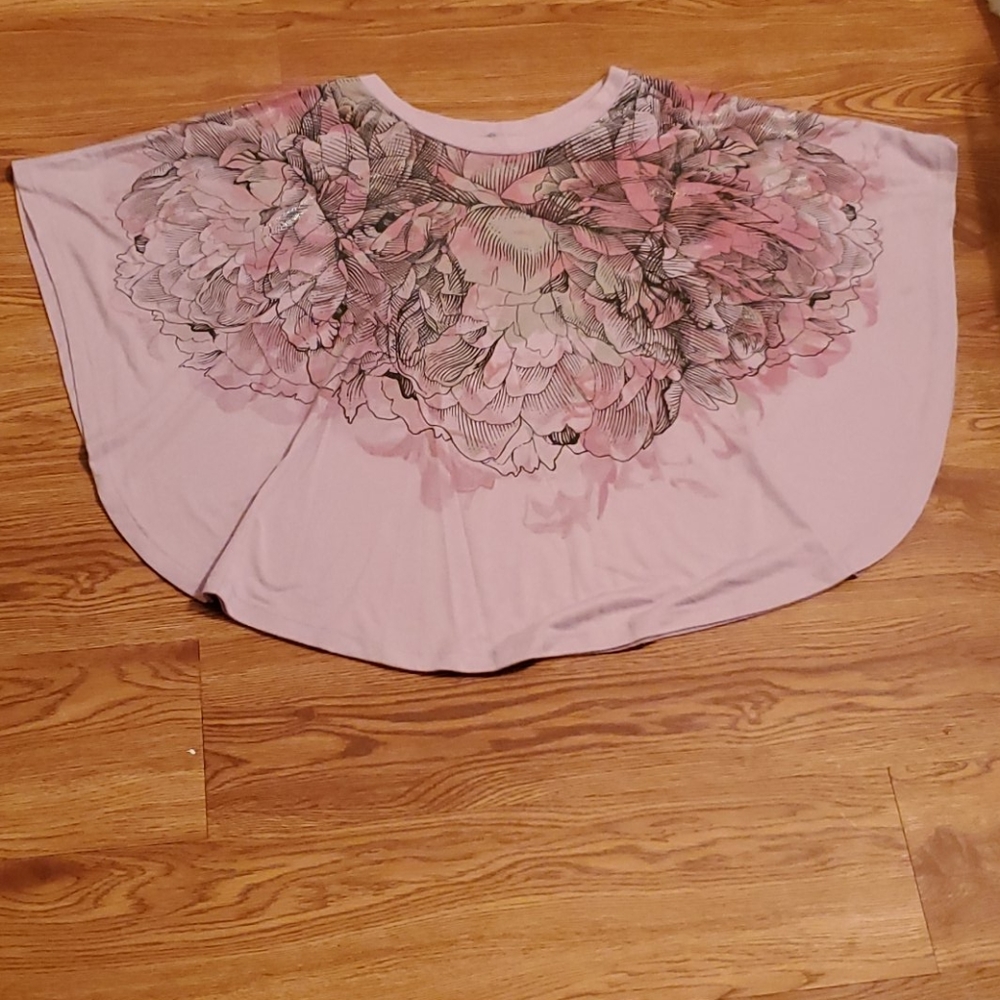 Pastel Purple Poncho Style Blouse
